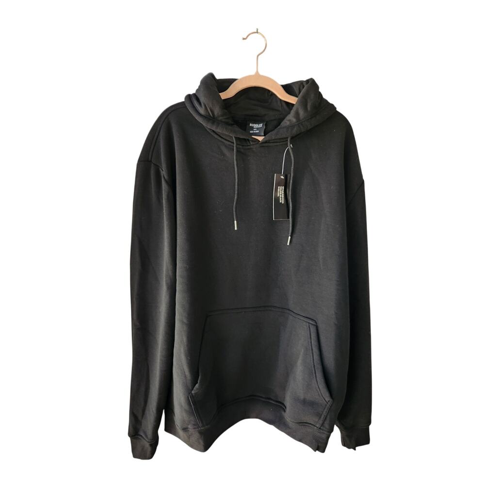 NWT Rudolph Men's Fleece Pullover Hoodie Black 3XL
